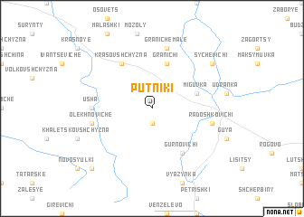 map of Putniki