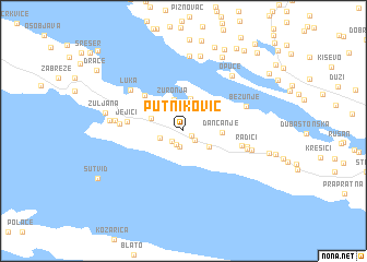 map of Putniković