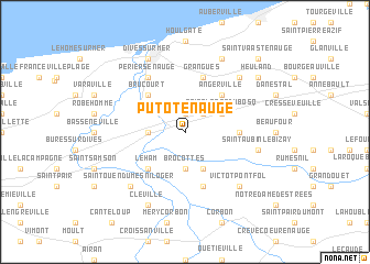 map of Putot-en-Auge