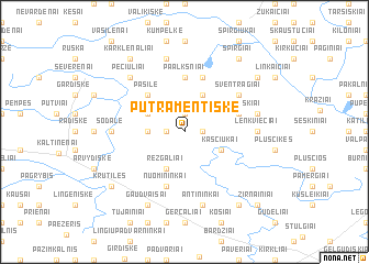 map of Putramentiškė