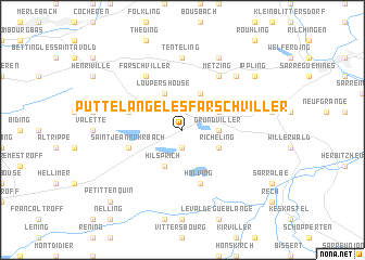 map of Puttelange-lès-Farschviller