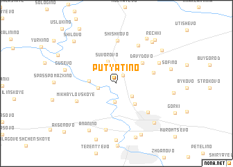 map of Putyatino