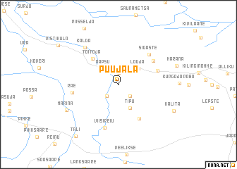 map of Puujala