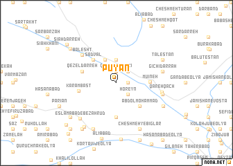 map of Pūyān