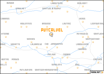 map of Puycalvel