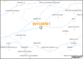 map of Puycornet