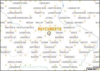 map of Puy Cuberte
