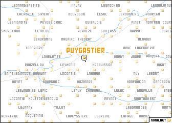 map of Puygastier