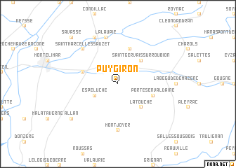 map of Puygiron