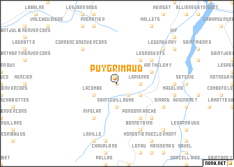 map of Puy-Grimaud