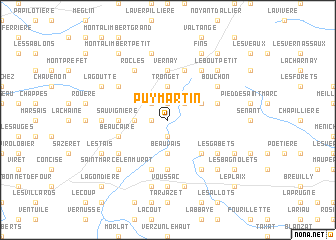 map of Puy Martin