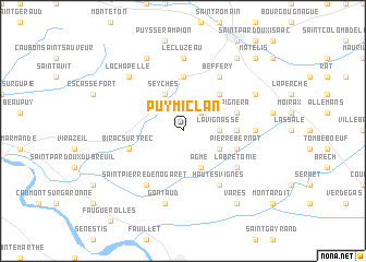 map of Puymiclan