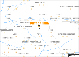 map of Puynormand