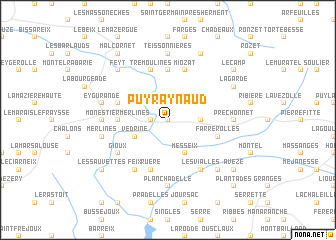 map of Puy-Raynaud