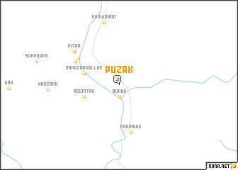 map of Pūzak