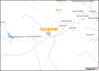 map of Pūzeh Ābī