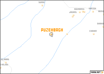 map of Pūzeh Bāgh