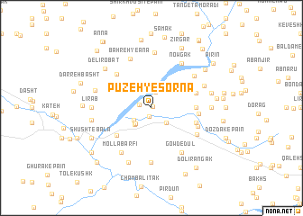 map of Pūzeh-ye Sornā