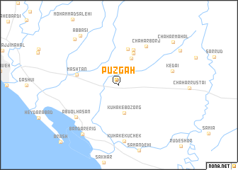 map of Pūzgāh