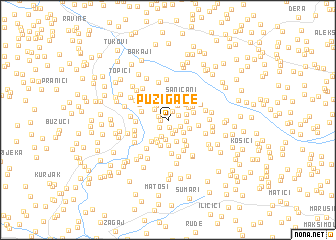 map of Puzigače