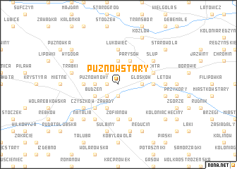 map of Puznów Stary