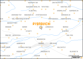 map of Pʼyanovichi