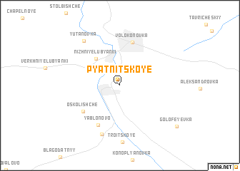 map of Pyatnitskoye