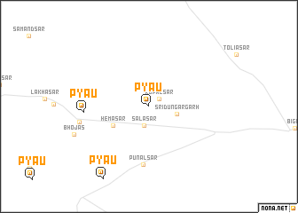 map of Pyāu