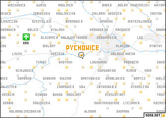 map of Pychowice