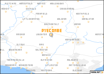 map of Pyecombe