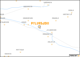 map of Pylväsjoki