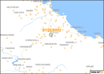 map of Pyŏgam-ni