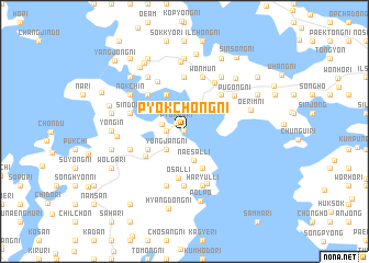 map of Pyŏkchŏng-ni