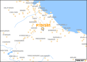 map of Pyŏksan