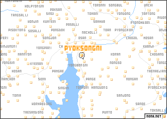 map of Pyŏksong-ni