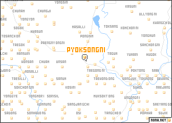 map of Pyŏksong-ni