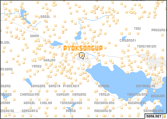 map of Pyŏksŏng-ŭp