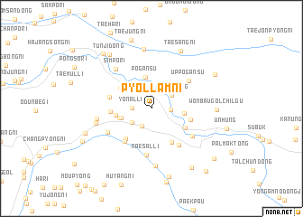 map of Pyŏllam-ni