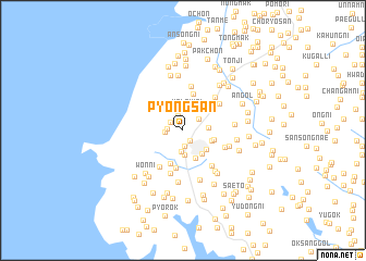 map of Pyŏngsan