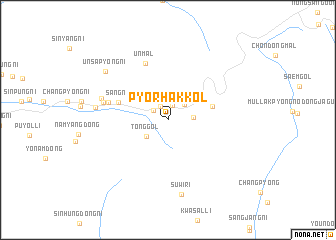 map of Pyŏrhak-kol