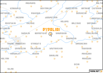 map of Pypaliai