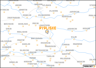 map of Pypliškė