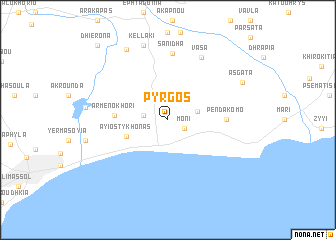 map of Pyrgos