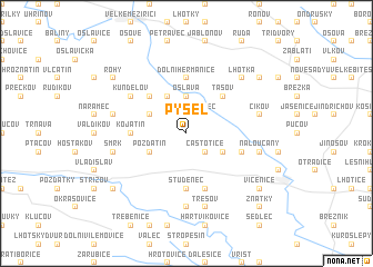 map of Pyšel