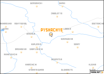 map of Pyshachʼye