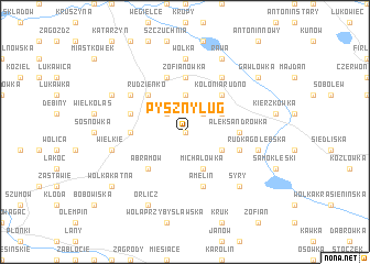 map of Pysznyług