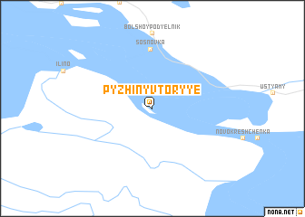 map of Pyzhiny Vtoryye