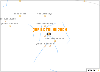 map of Qabīlat al Ḩurmah