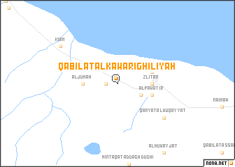 map of Qabīlat al Kawārighilīyah