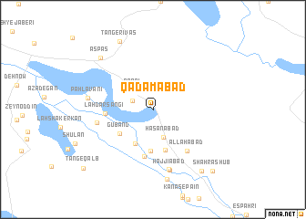 map of Qadamābād